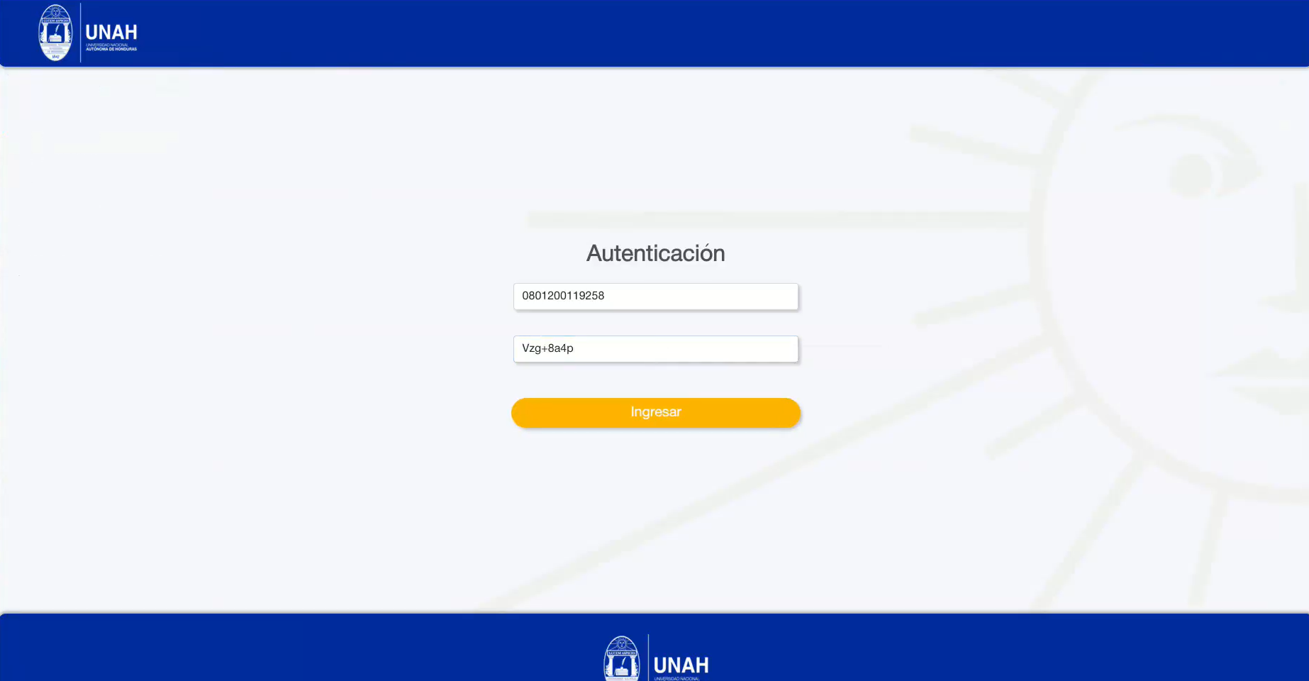 Pagina de Autenticacion